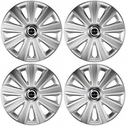 Капаци за Kia (ново лого) 15 Aviator carbon silver
