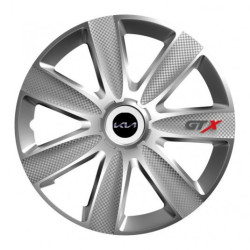 Тасове за Kia (ново лого) 15 GTX CARBON silver