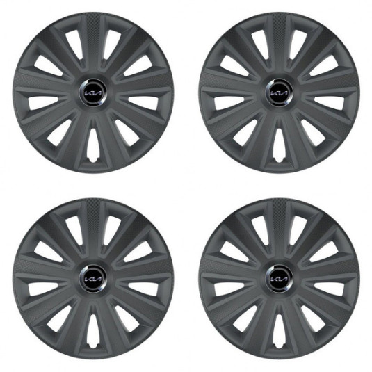 Капачки за Kia (ново лого) 16 Aviator carbon RC16 графит