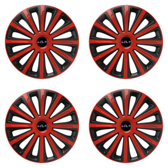 Капаци за Kia (ново лого) 16 TREND red and black