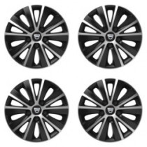 Капачки за Dacia (старо лого) 15 RAPIDE silver and black