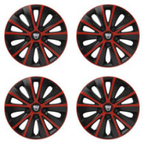 Тасове за Dacia (старо лого) 16 RAPIDE red and black