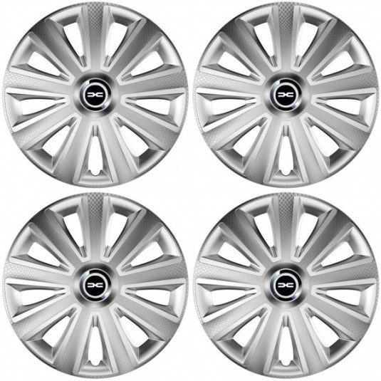 Тасове pre Dacia (нови logo) 15 Aviator carbon silver
