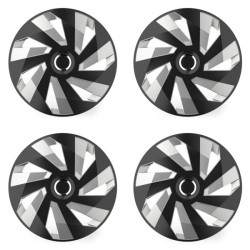 Капачки на колелата 14 Vector RC black and silver