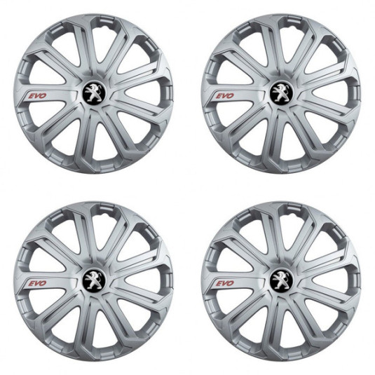 Тасове за Peugeot (старо лого) 15 Evo silver