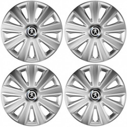 Капачки за Peugeot (старо лого) 15 Aviator carbon silver