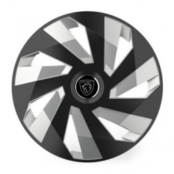 Капачки за Peugeot (ново лого) 15 Vector RC black and silver