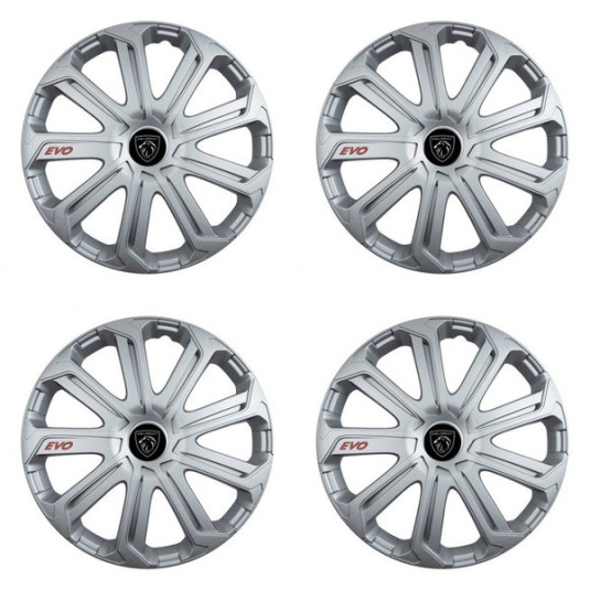 Тасове за Peugeot (ново лого) 16 Evo silver