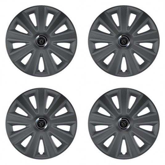 Капачки за Peugeot (ново лого) 16 Aviator carbon RC16 графит