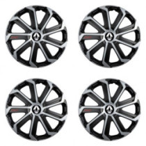 Капачки за Renault (старо лого) 15 Evo black&silver