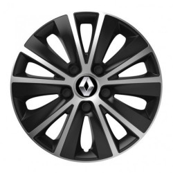 Капачки за Renault (старо лого) 15 RAPIDE silver and black