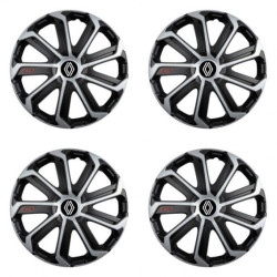Капаци за Renault (ново лого) 15 Evo black&silver