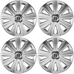 Капачки за Renault (ново лого) 15 Aviator carbon silver