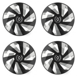 Колпачки за Renault (ново лого) 16 Vector RC black and silver