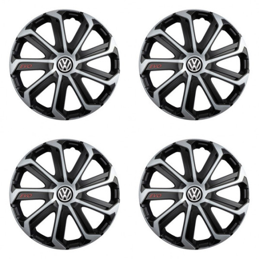 Капачки за VW (черни) 14 Evo black&silver