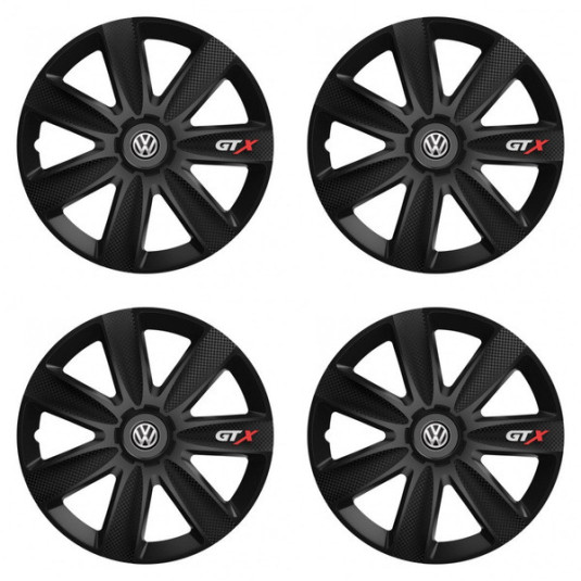 Капачки за джанти VW (черни) 15 GTX CARBON black