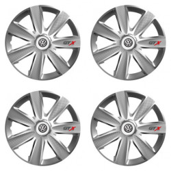 Капачки за VW (черни) 16 GTX CARBON silver