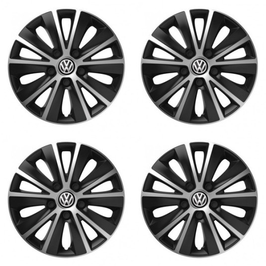Капачки за VW (черни) 16 RAPIDE silver and black