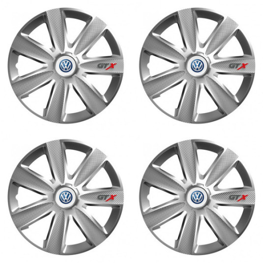 Капаци за VW (сини) 14 GTX CARBON silver