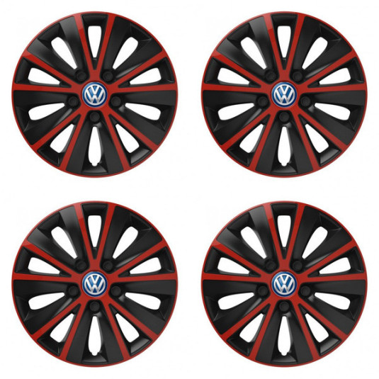 Колпачки за VW (сини) 14 RAPIDE red and black