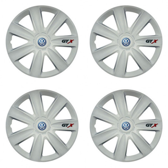 Капачки за VW (сини) 15 GTX carbon white