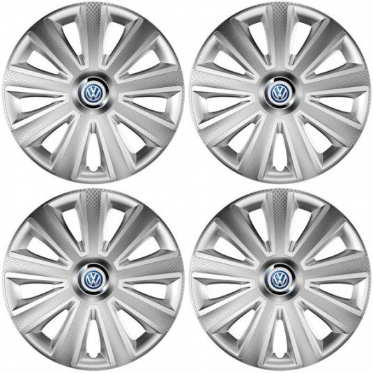 Капаци за VW (сини) 15 Aviator carbon silver