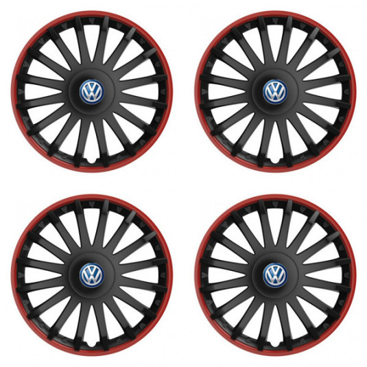 Капачки за VW (синьо) 15 CRYSTAL RO black
