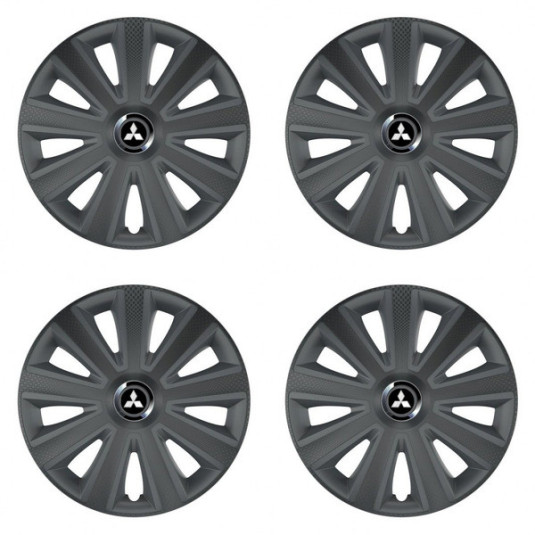 Капачки за Mitsubishi (сребристи) 14 Aviator carbon RC графит