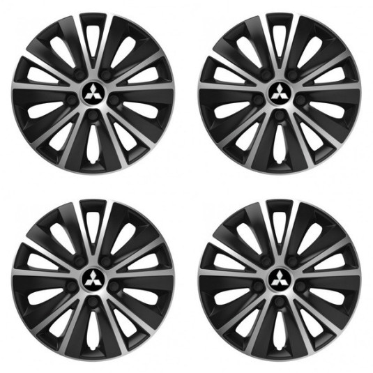 Капачки за Mitsubishi (сребристи) 14 RAPIDE silver and black