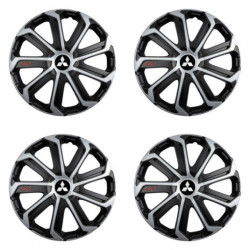 Капачки за Mitsubishi (сребристи) 15 Evo black&silver