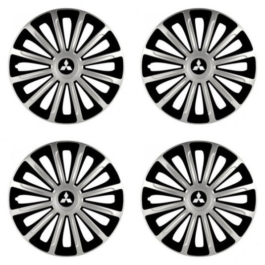 Тасове за Mitsubishi (сребристи) 16 TREND silver and black