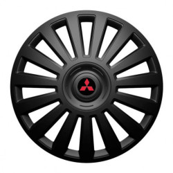 Колпачки за Mitsubishi (червени) 15 Luxury black