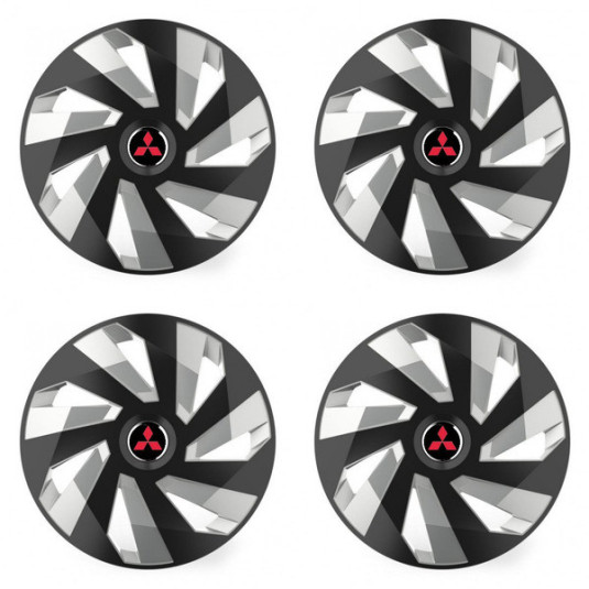Халки за Mitsubishi (червени) 15 Vector RC black and silver