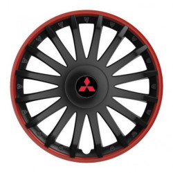Колелници за Mitsubishi (червени) 15 CRYSTAL RO black
