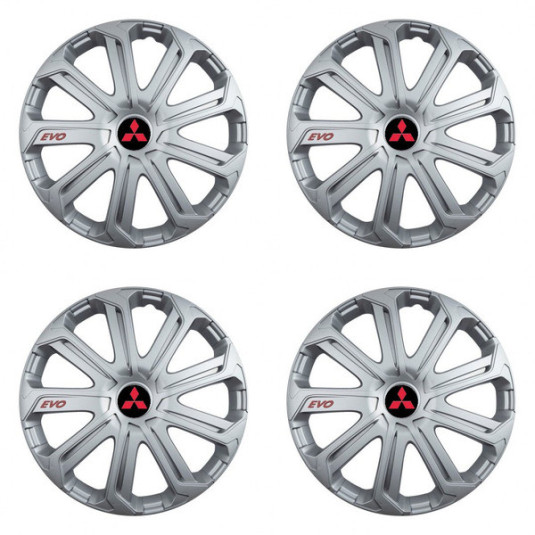 Капачки за Mitsubishi (червени) 16 Evo silver