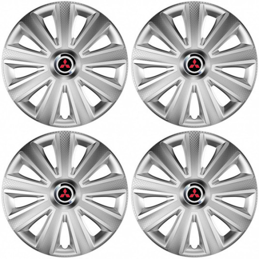 Тасове за Mitsubishi (червени) 16 Aviator carbon RC 16 сребристо