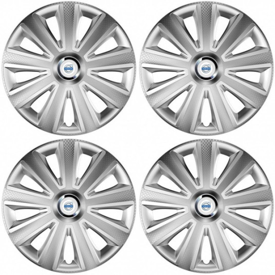 Капачки за Volvo (бели) 14 Aviator carbon RC silver