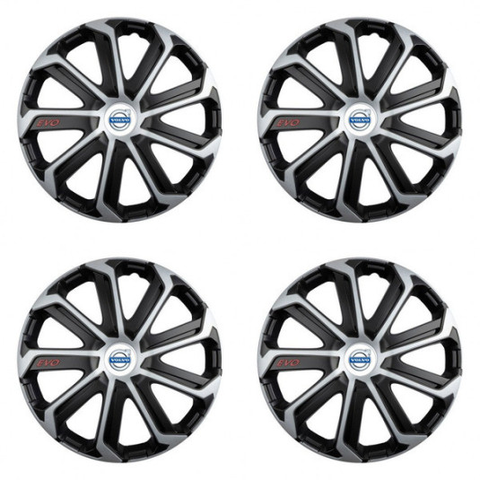 Капаци за Volvo (бели) 15 Evo black&silver