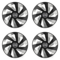 Тасове за Fiat (черен) 14 Vector RC black and silver