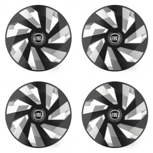 Халки за Fiat (черна) 16 Vector RC black and silver