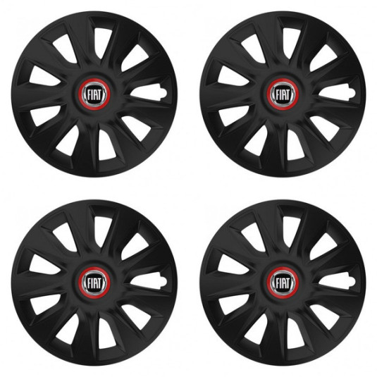 Капачки за Fiat (черни) 17 STRATOS RR black