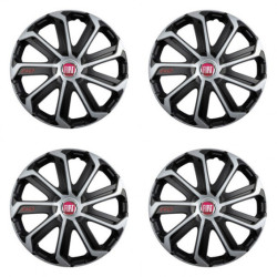 Капачки за Fiat (червени) 14 Evo black&silver