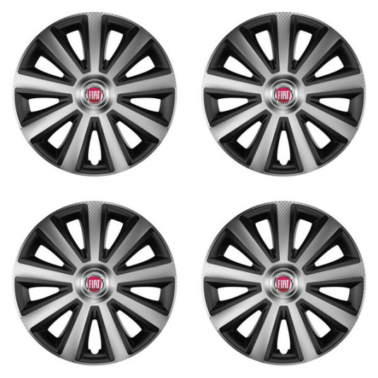 Капаци за Fiat (червени) 14 Aviator carbon silver&black