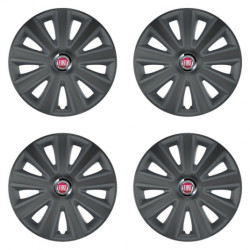 Колелни капаци за Fiat (червени) 14 Aviator carbon RC графит