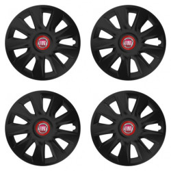 Метални капачки за Fiat (червени) 14 STRATOS RR black