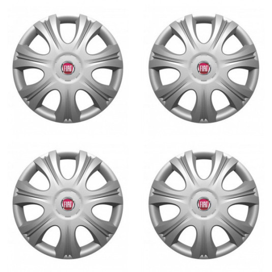 Капачки за Fiat (червени) 14 IMPULSE