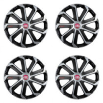 Капаци за Fiat (червени) 15 Evo black&silver