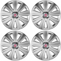 Капачки на джантите за Fiat (червени) 15 Aviator carbon silver