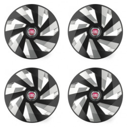 Тасове за Fiat (червени) 15 Vector RC black and silver