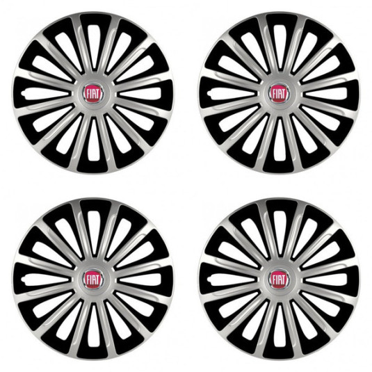 Капачки за Fiat (червени) 15 TREND silver and black